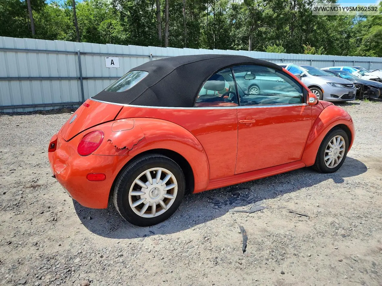 2005 Volkswagen New Beetle Gls VIN: 3VWCM31Y95M362532 Lot: 57176656