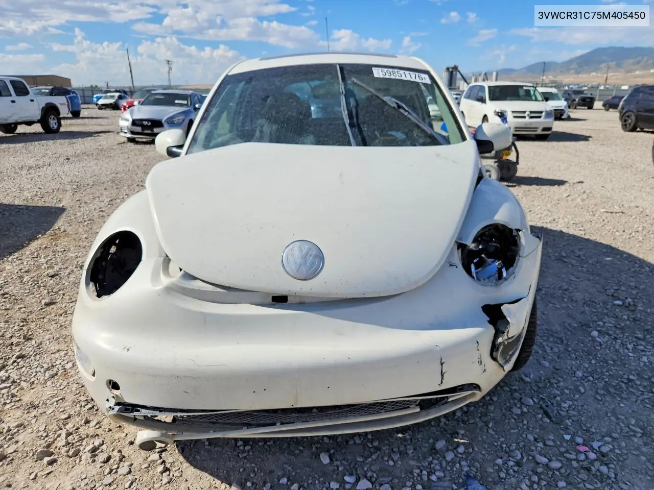 2005 Volkswagen New Beetle Gls Tdi VIN: 3VWCR31C75M405450 Lot: 59851176