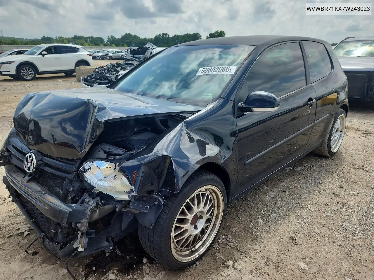2007 Volkswagen Rabbit VIN: WVWBR71KX7W243023 Lot: 56802666