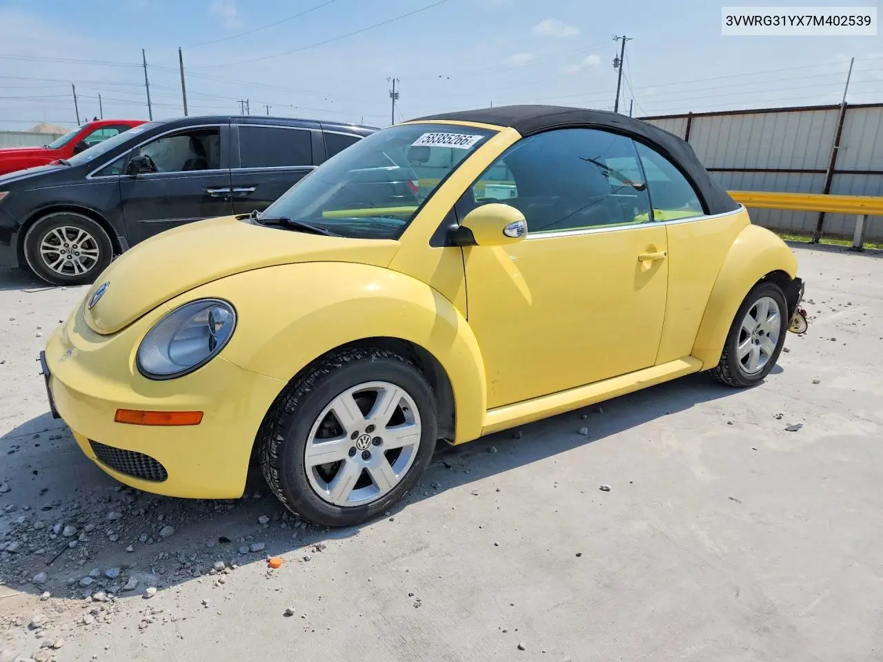 2007 Volkswagen New Beetle Convertible Option Package 1 VIN: 3VWRG31YX7M402539 Lot: 58385266