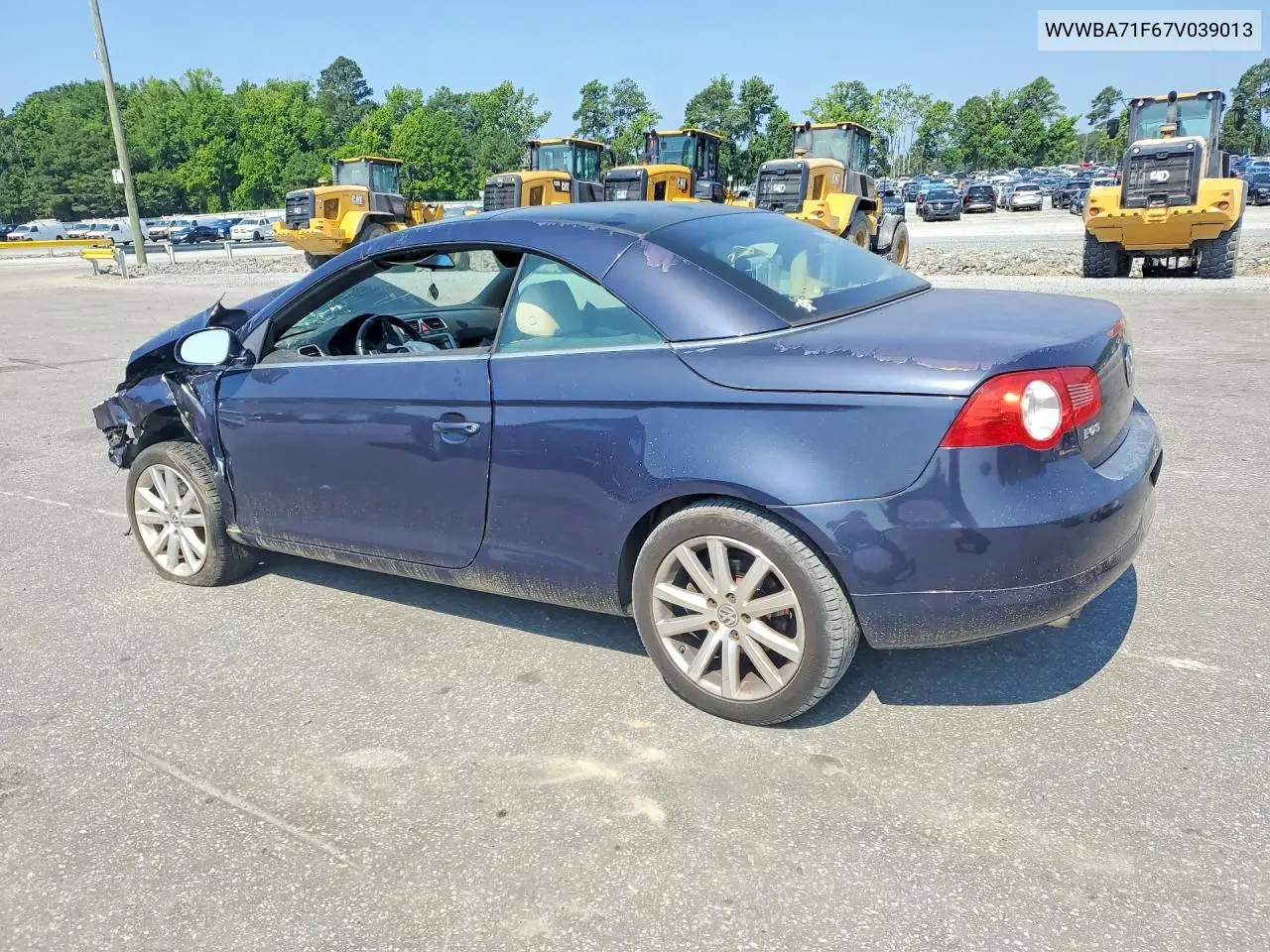 2007 Volkswagen Eos 2.0T VIN: WVWBA71F67V039013 Lot: 59665136