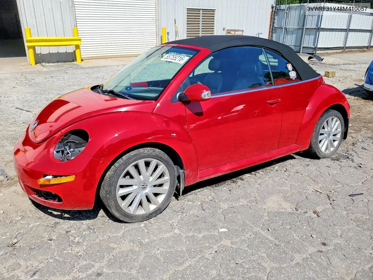 2008 Volkswagen New Beetle Convertible Se VIN: 3VWRF31Y48M410057 Lot: 55755216