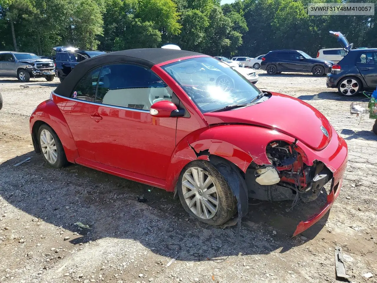 2008 Volkswagen New Beetle Convertible Se VIN: 3VWRF31Y48M410057 Lot: 55755216