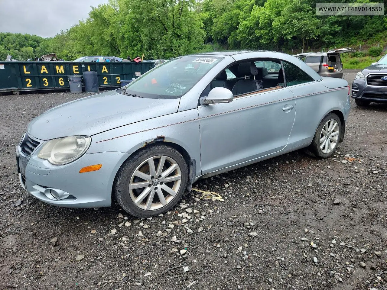 2008 Volkswagen Eos Turbo VIN: WVWBA71F48V014550 Lot: 58144166