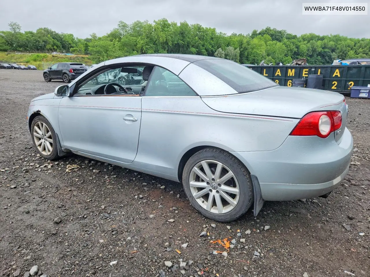 2008 Volkswagen Eos Turbo VIN: WVWBA71F48V014550 Lot: 58144166