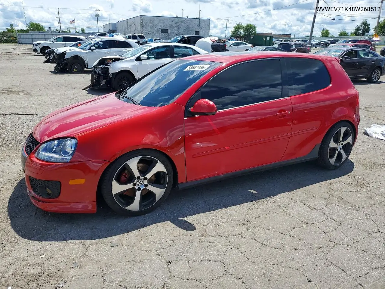 2008 Volkswagen Gti VIN: WVWEV71K48W268512 Lot: 58581436