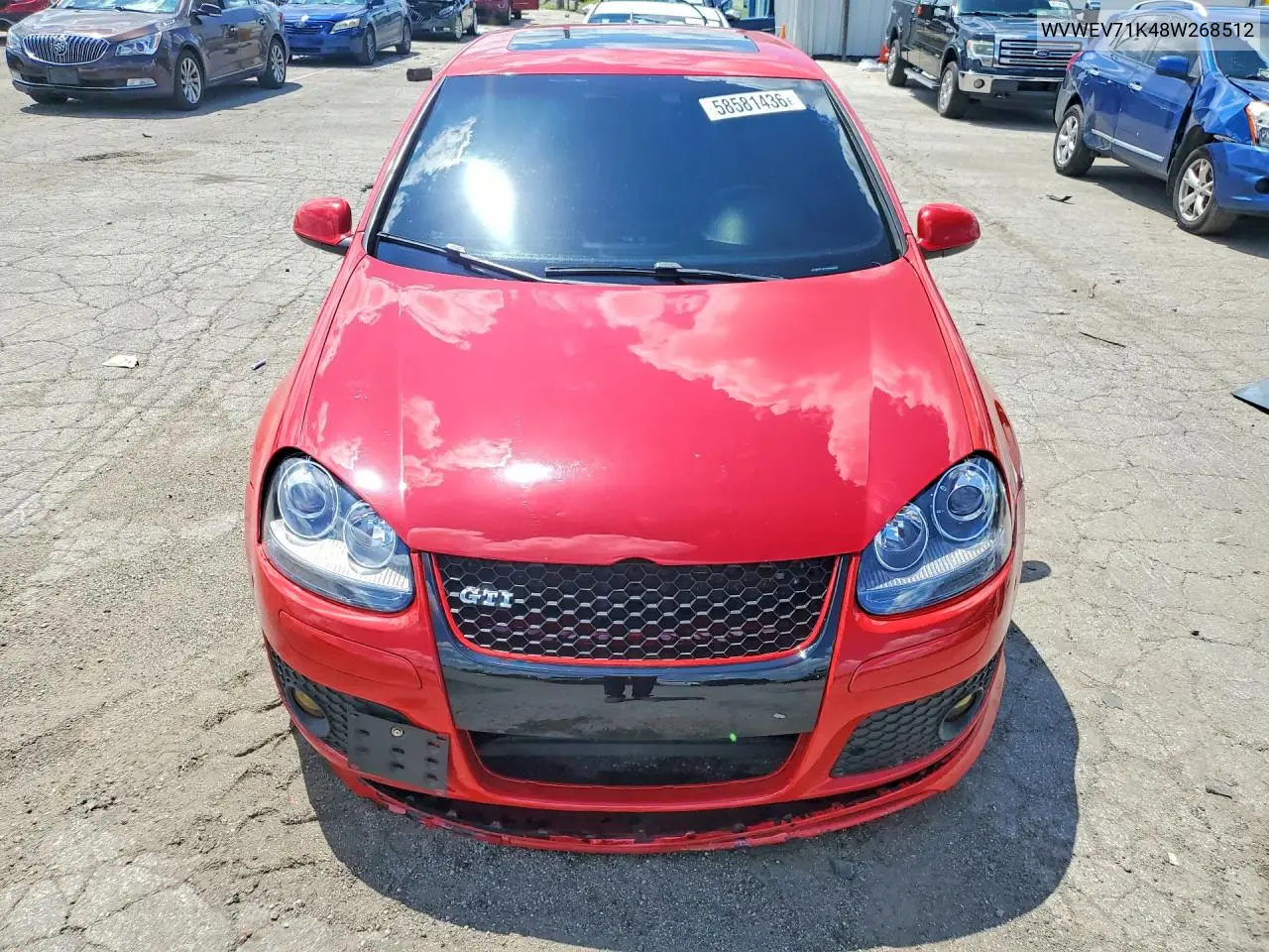 2008 Volkswagen Gti VIN: WVWEV71K48W268512 Lot: 58581436