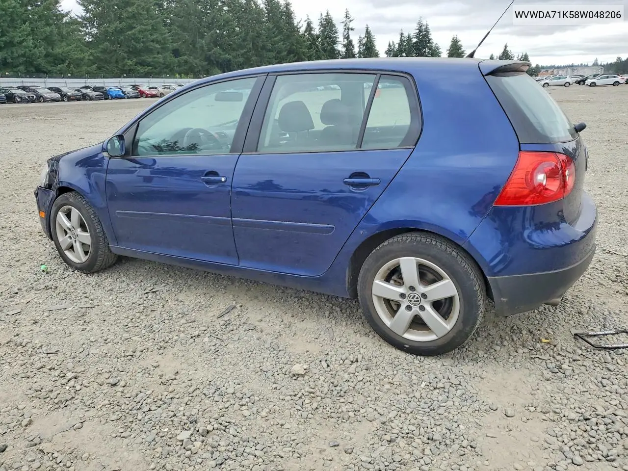2008 Volkswagen Rabbit VIN: WVWDA71K58W048206 Lot: 59867756