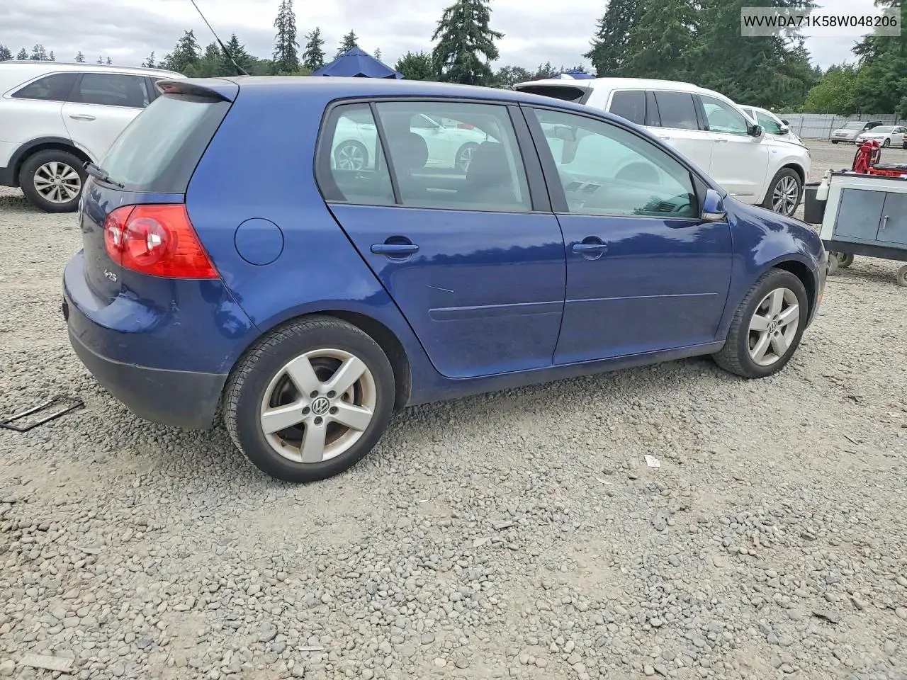 2008 Volkswagen Rabbit VIN: WVWDA71K58W048206 Lot: 59867756