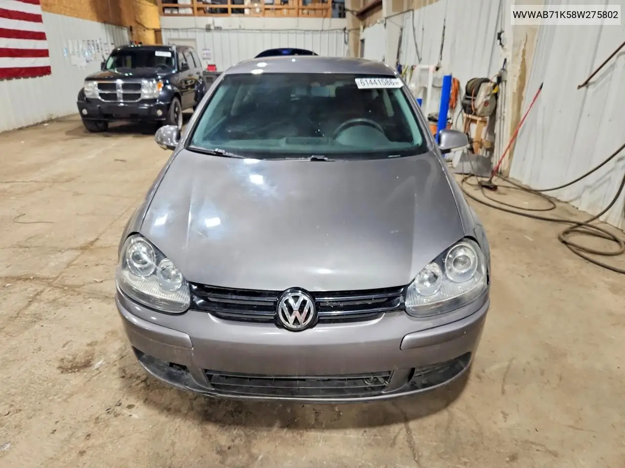 2008 Volkswagen Rabbit VIN: WVWAB71K58W275802 Lot: 61441586
