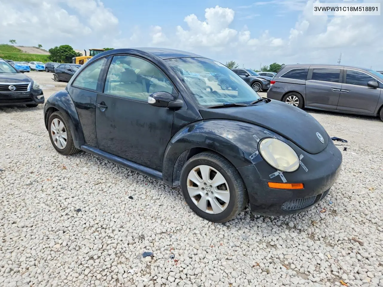 2008 Volkswagen New Beetle S VIN: 3VWPW31C18M518891 Lot: 61942166