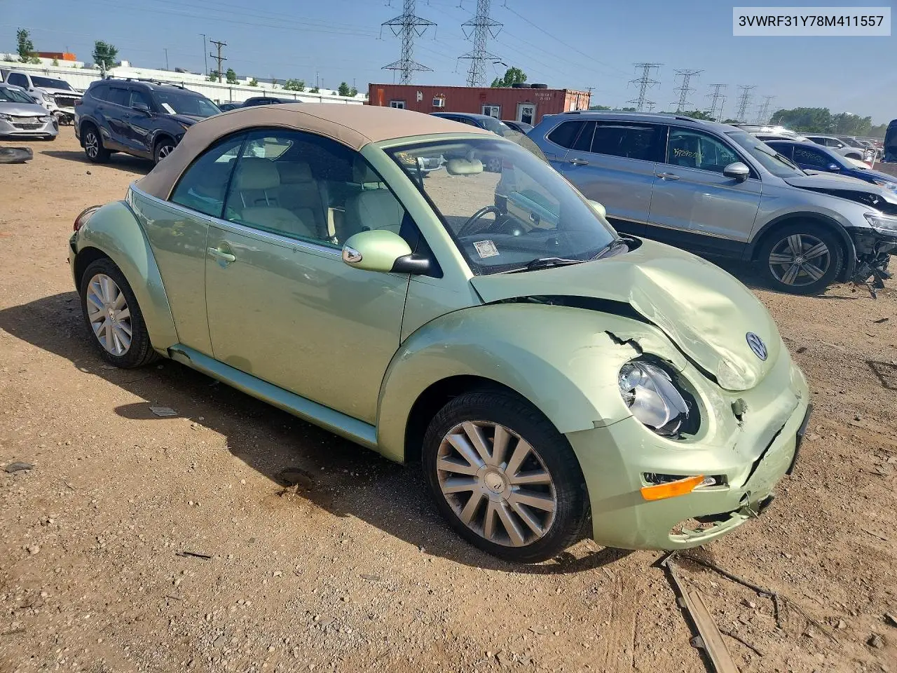 2008 Volkswagen New Beetle Convertible Se VIN: 3VWRF31Y78M411557 Lot: 73343355