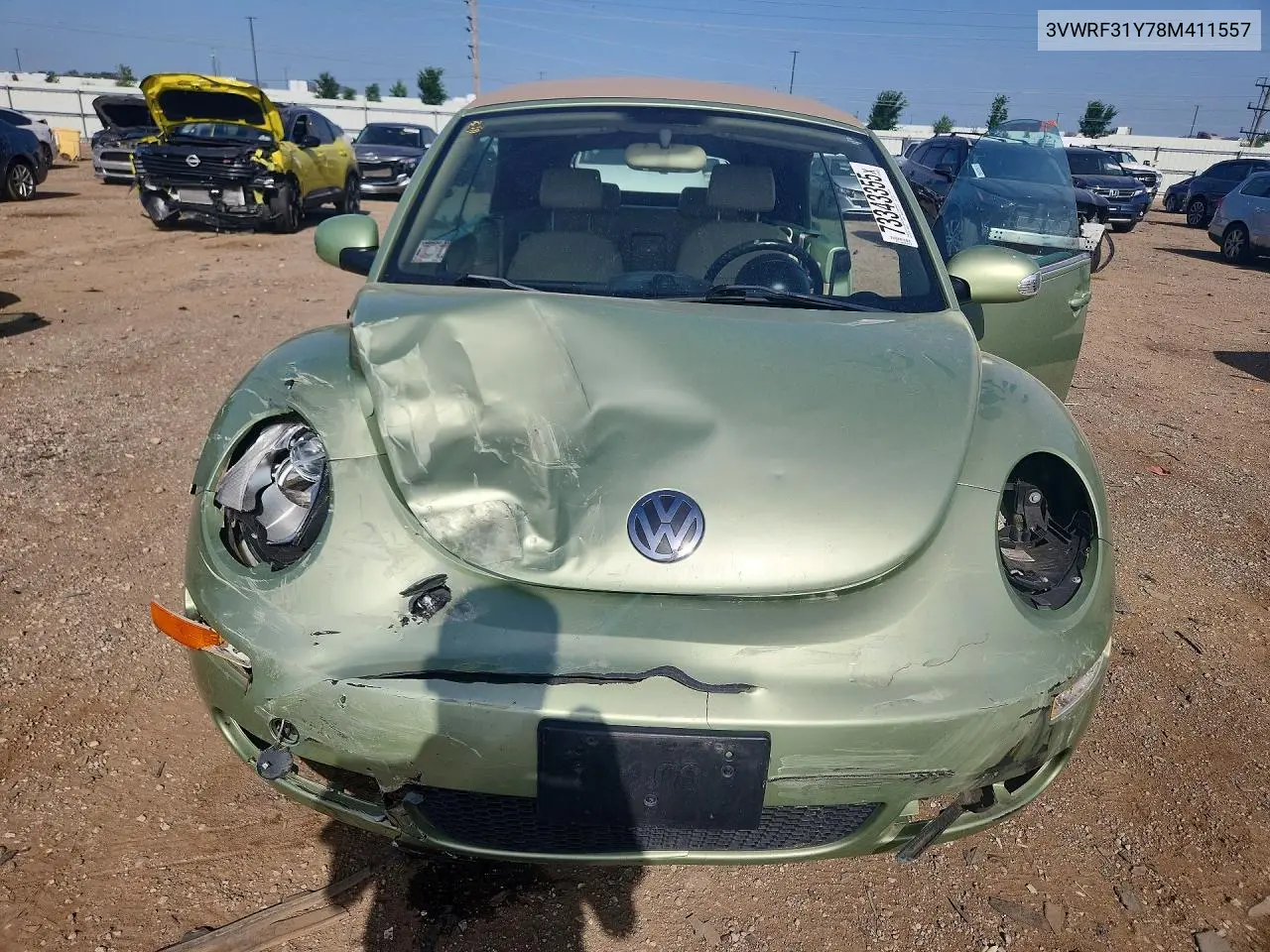 2008 Volkswagen New Beetle Convertible Se VIN: 3VWRF31Y78M411557 Lot: 73343355