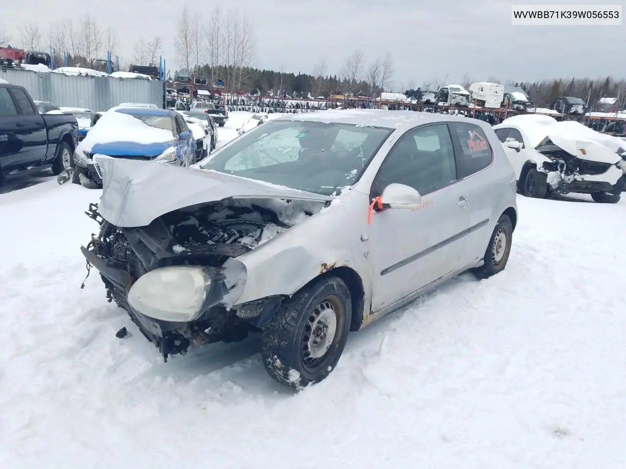 2009 Volkswagen Rabbit VIN: WVWBB71K39W056553 Lot: 41264003
