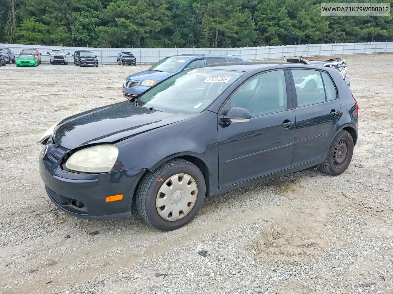 2009 Volkswagen Rabbit VIN: WVWDA71K79W080012 Lot: 57631296