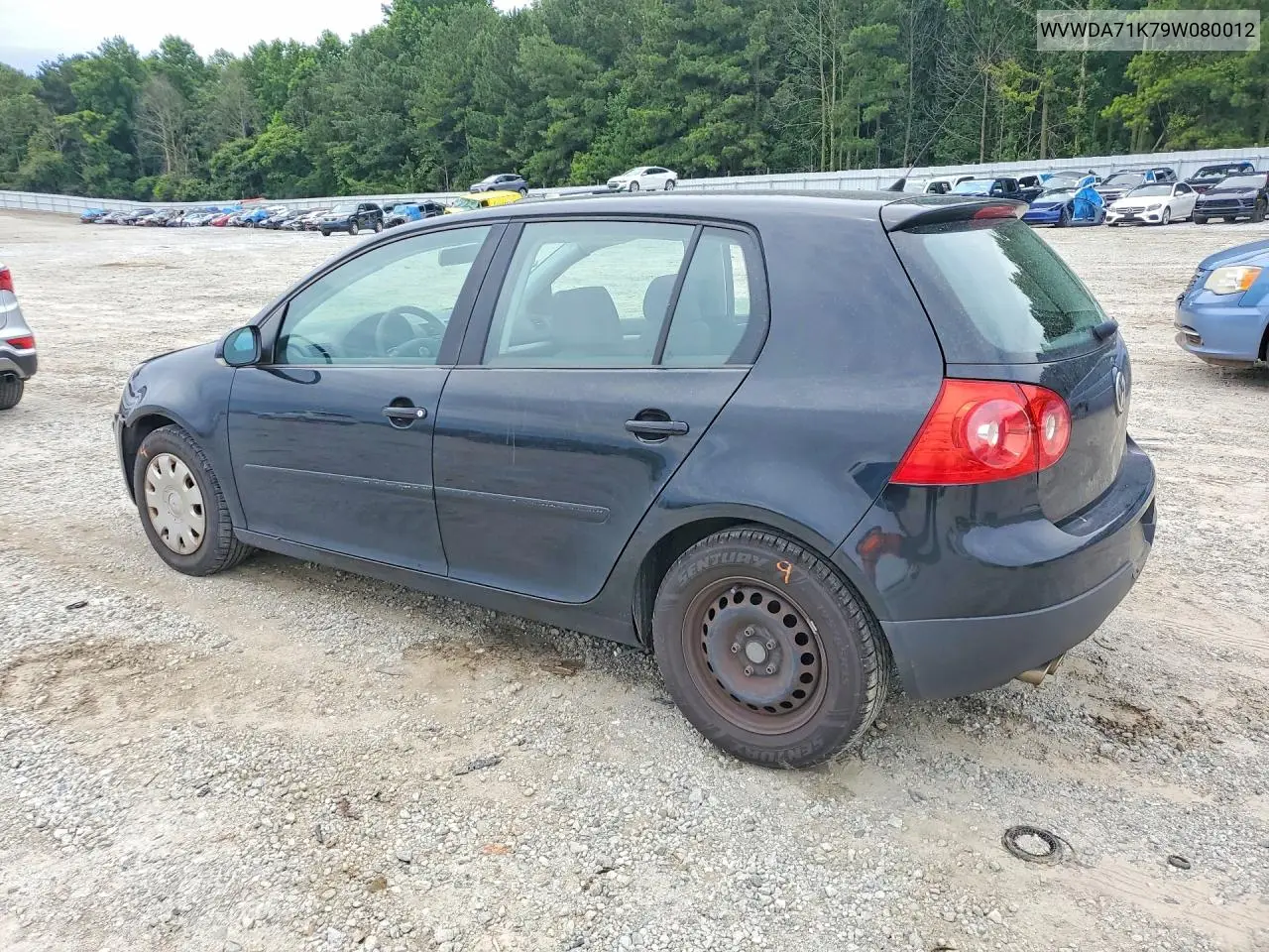 2009 Volkswagen Rabbit VIN: WVWDA71K79W080012 Lot: 57631296