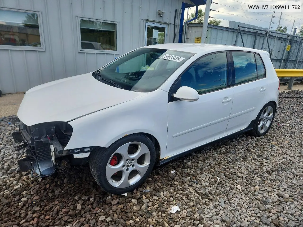 2009 Volkswagen Gti VIN: WVWHV71KX9W111792 Lot: 58017426