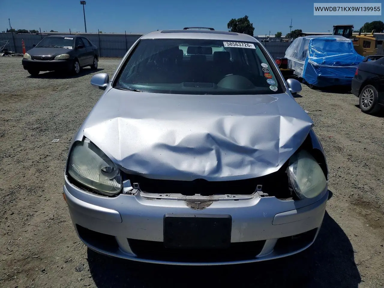 2009 Volkswagen Rabbit VIN: WVWDB71KX9W139955 Lot: 58563726