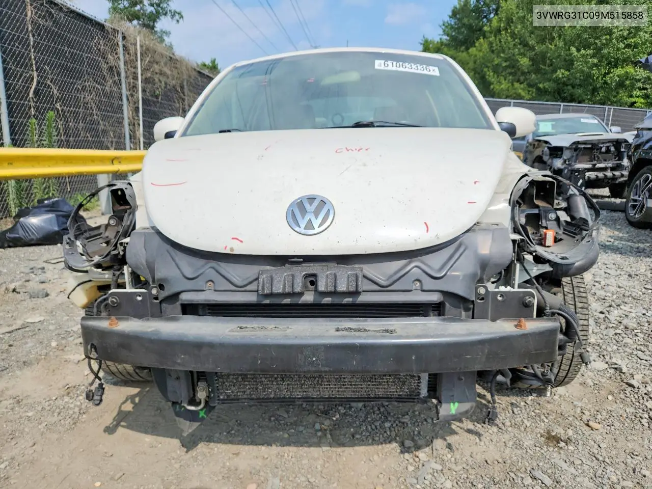 2009 Volkswagen New Beetle S VIN: 3VWRG31C09M515858 Lot: 61063336