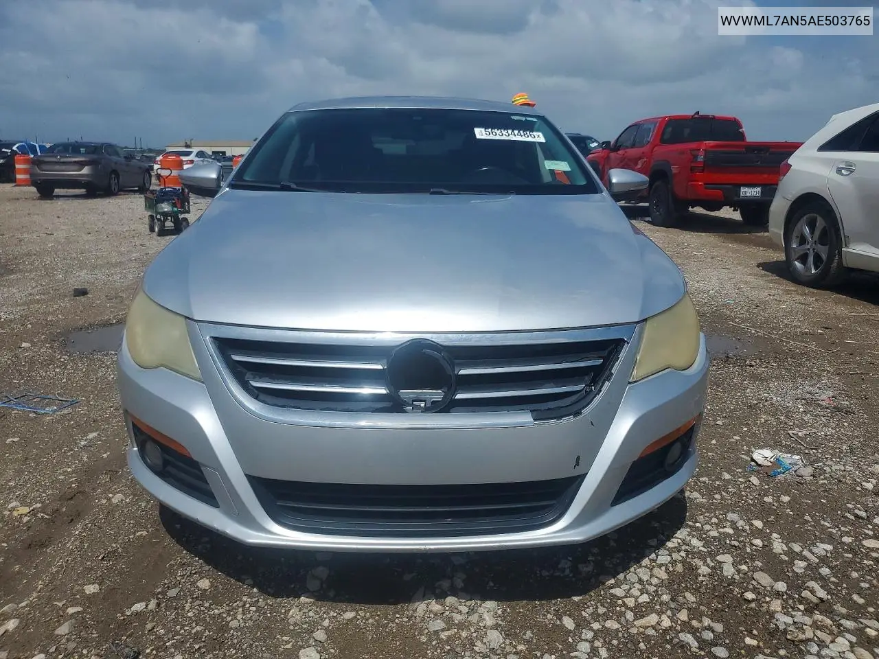 2010 Volkswagen Cc Sport VIN: WVWML7AN5AE503765 Lot: 56334486