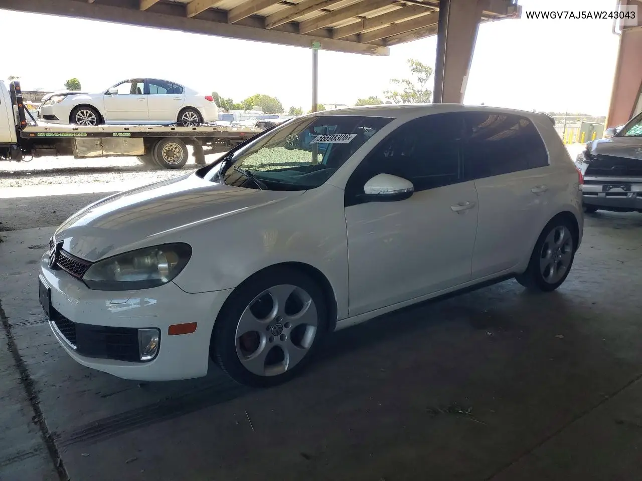2010 Volkswagen Gti VIN: WVWGV7AJ5AW243043 Lot: 56698306
