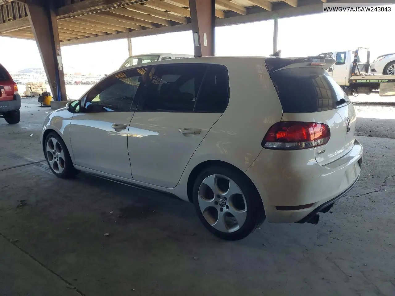 2010 Volkswagen Gti VIN: WVWGV7AJ5AW243043 Lot: 56698306