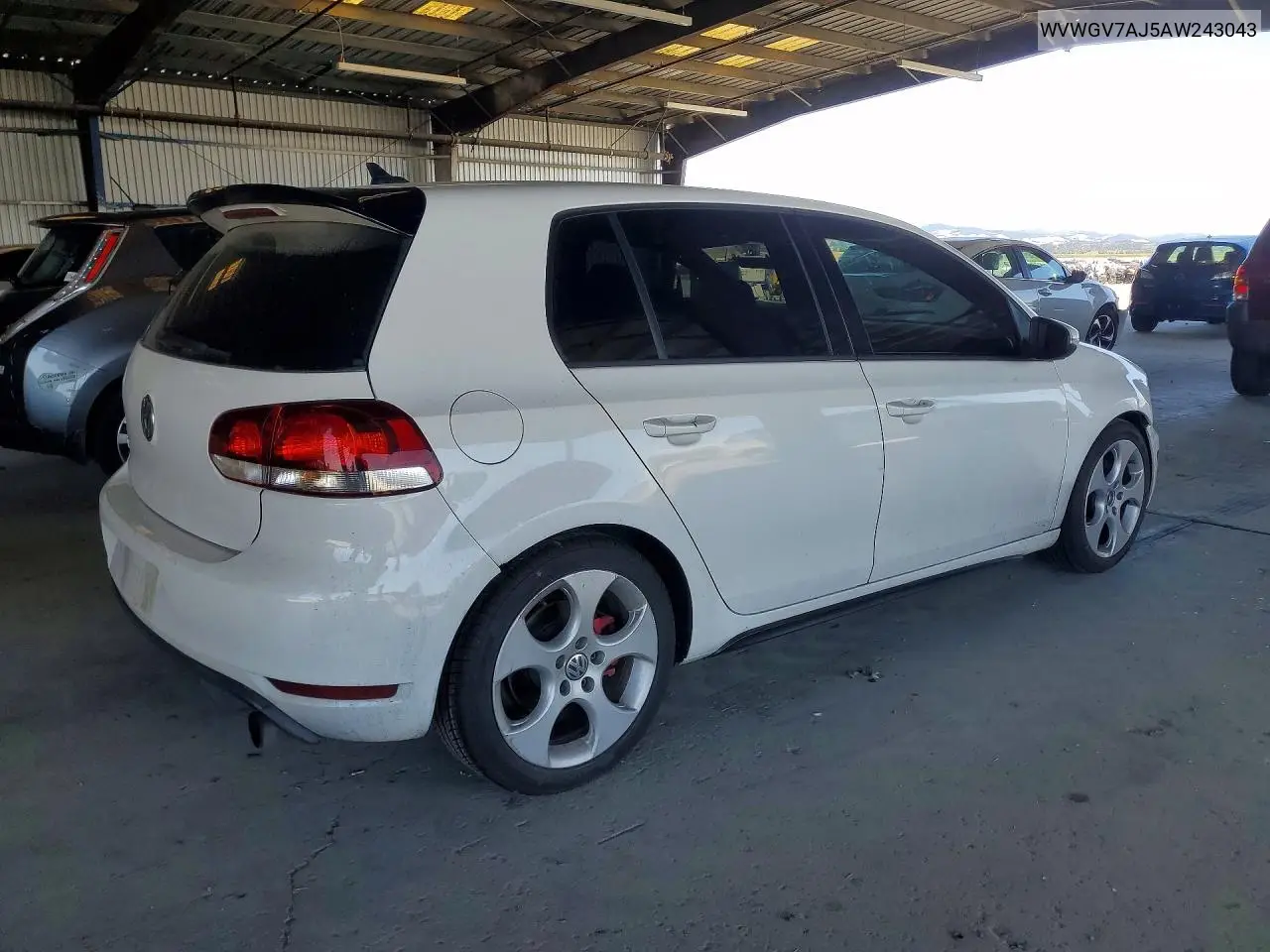 2010 Volkswagen Gti VIN: WVWGV7AJ5AW243043 Lot: 56698306