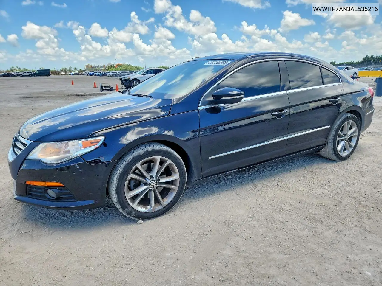 2010 Volkswagen Cc Luxury VIN: WVWHP7AN3AE535216 Lot: 58352866