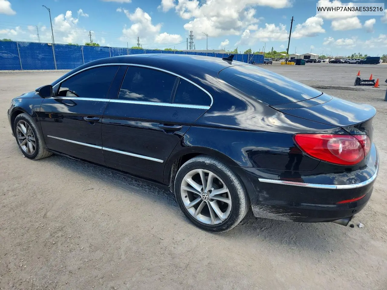 2010 Volkswagen Cc Luxury VIN: WVWHP7AN3AE535216 Lot: 58352866