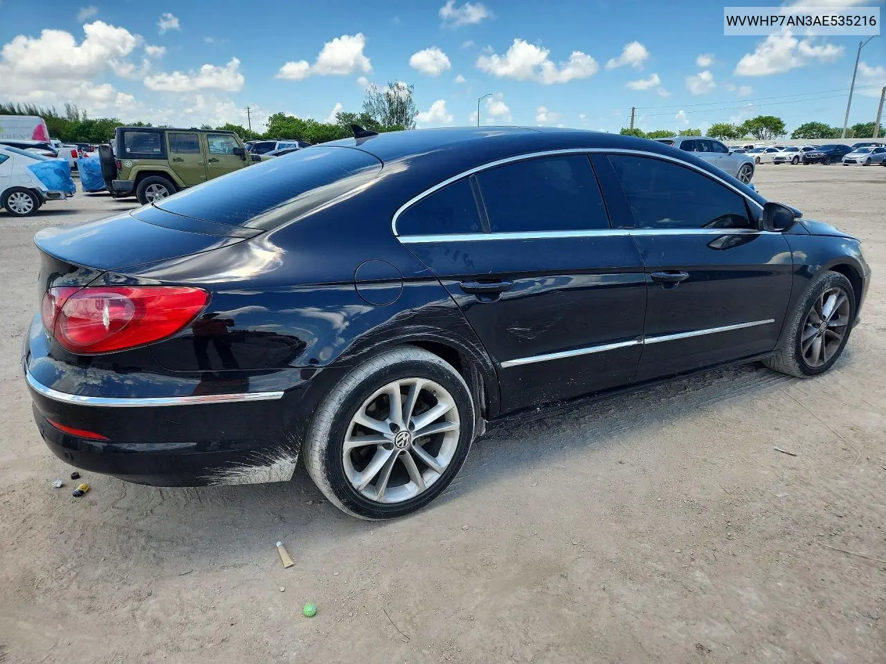 2010 Volkswagen Cc Luxury VIN: WVWHP7AN3AE535216 Lot: 58352866