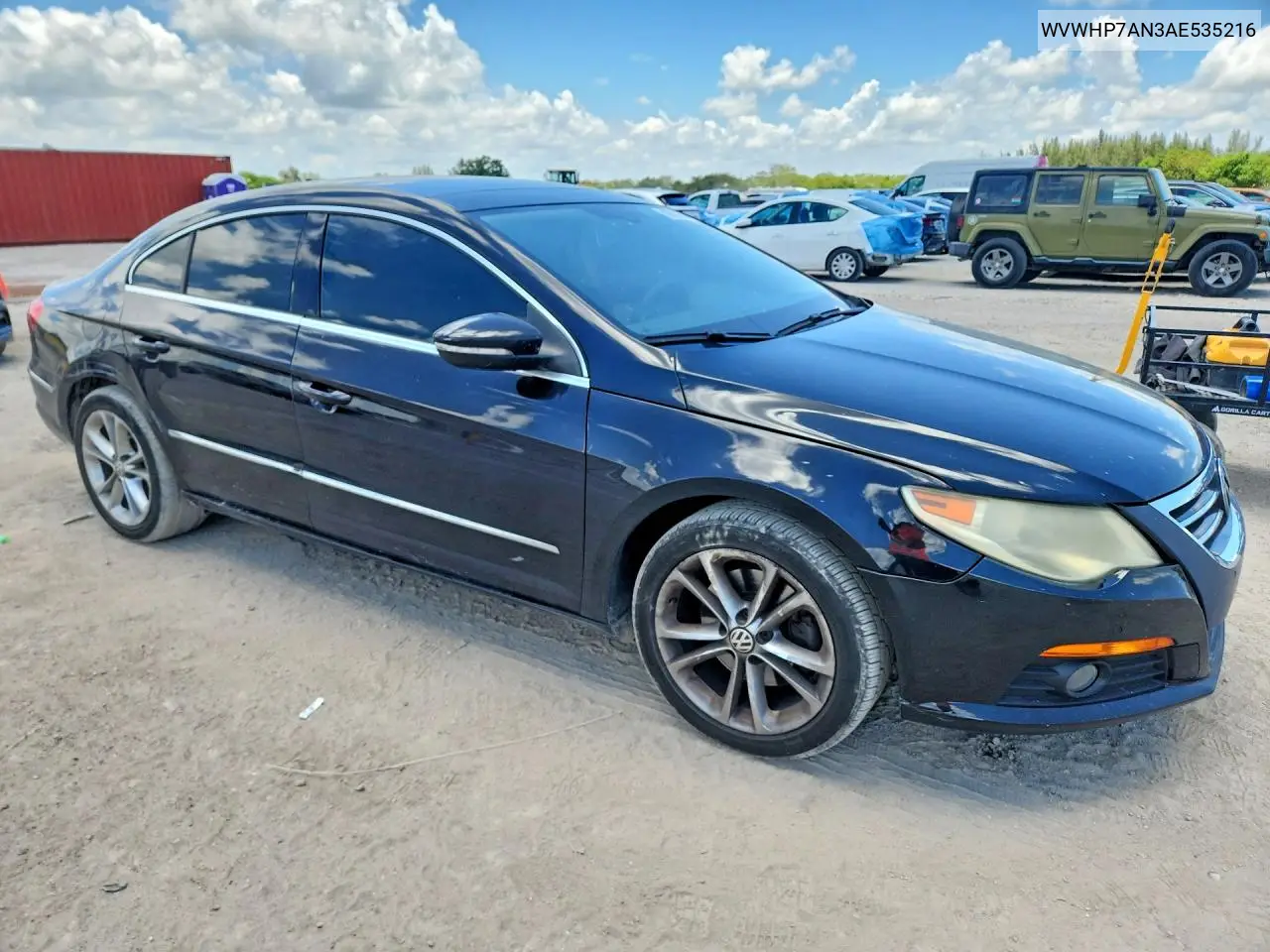 2010 Volkswagen Cc Luxury VIN: WVWHP7AN3AE535216 Lot: 58352866