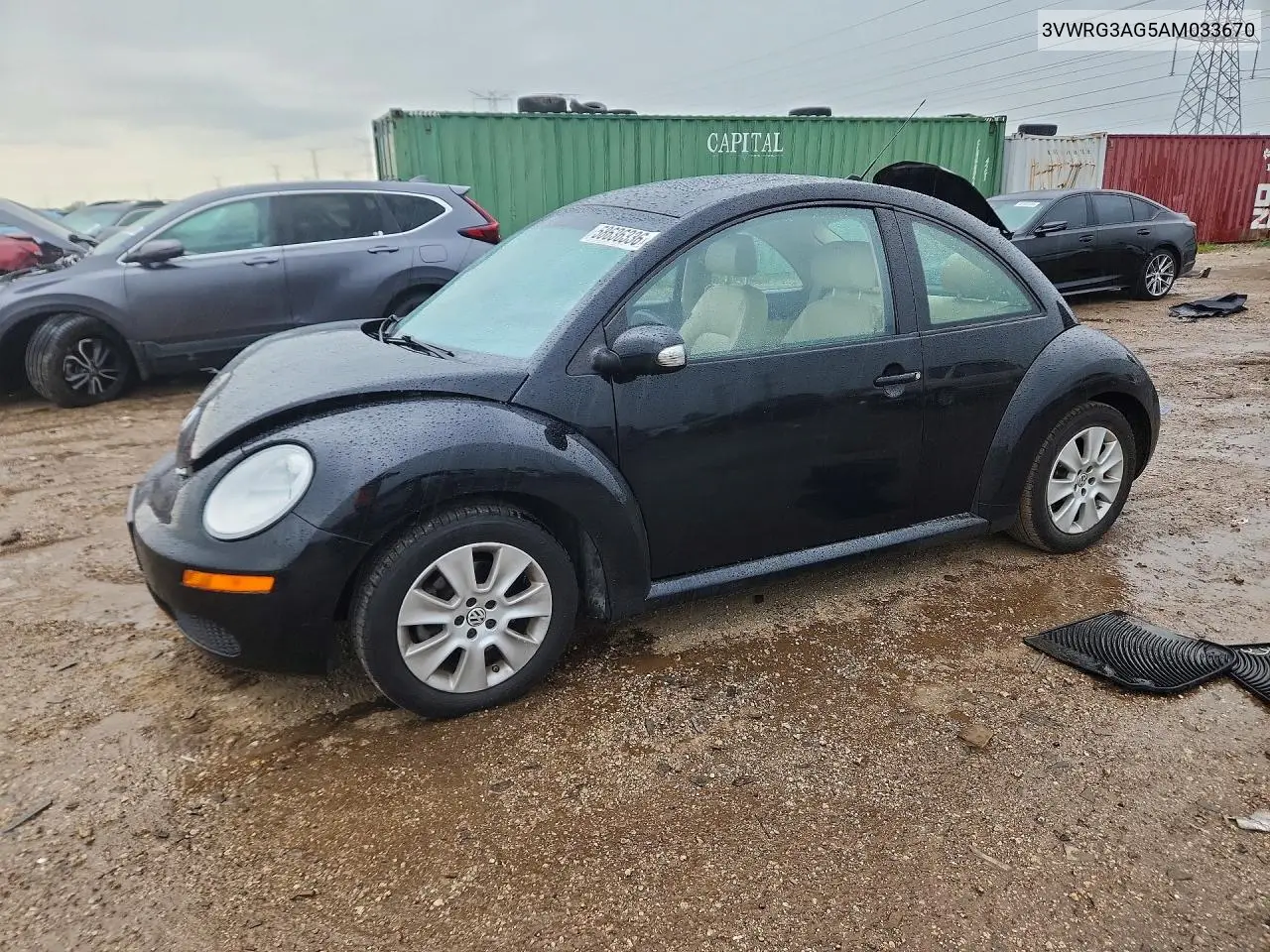 2010 Volkswagen New Beetle VIN: 3VWRG3AG5AM033670 Lot: 58636336