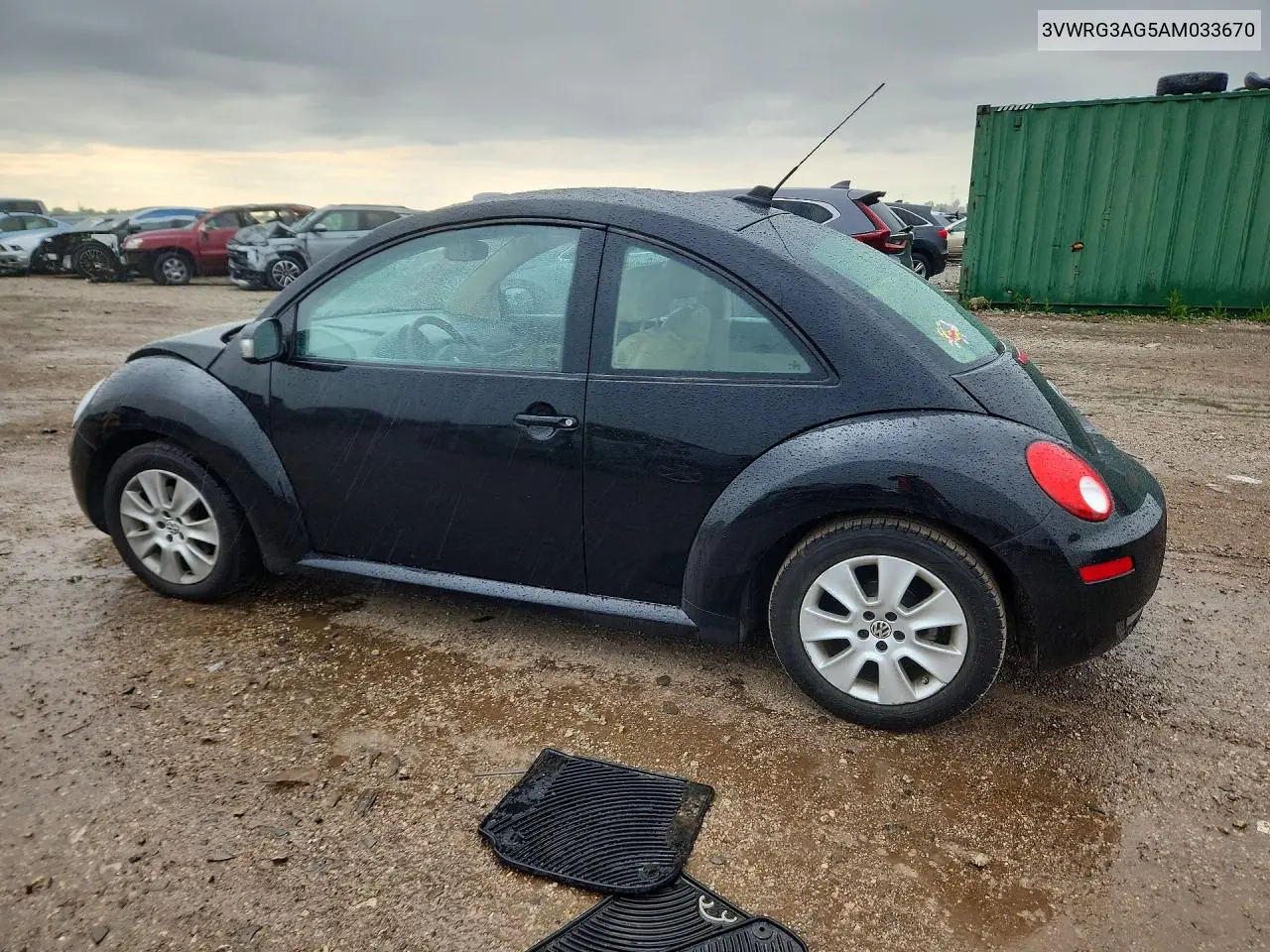 2010 Volkswagen New Beetle VIN: 3VWRG3AG5AM033670 Lot: 58636336
