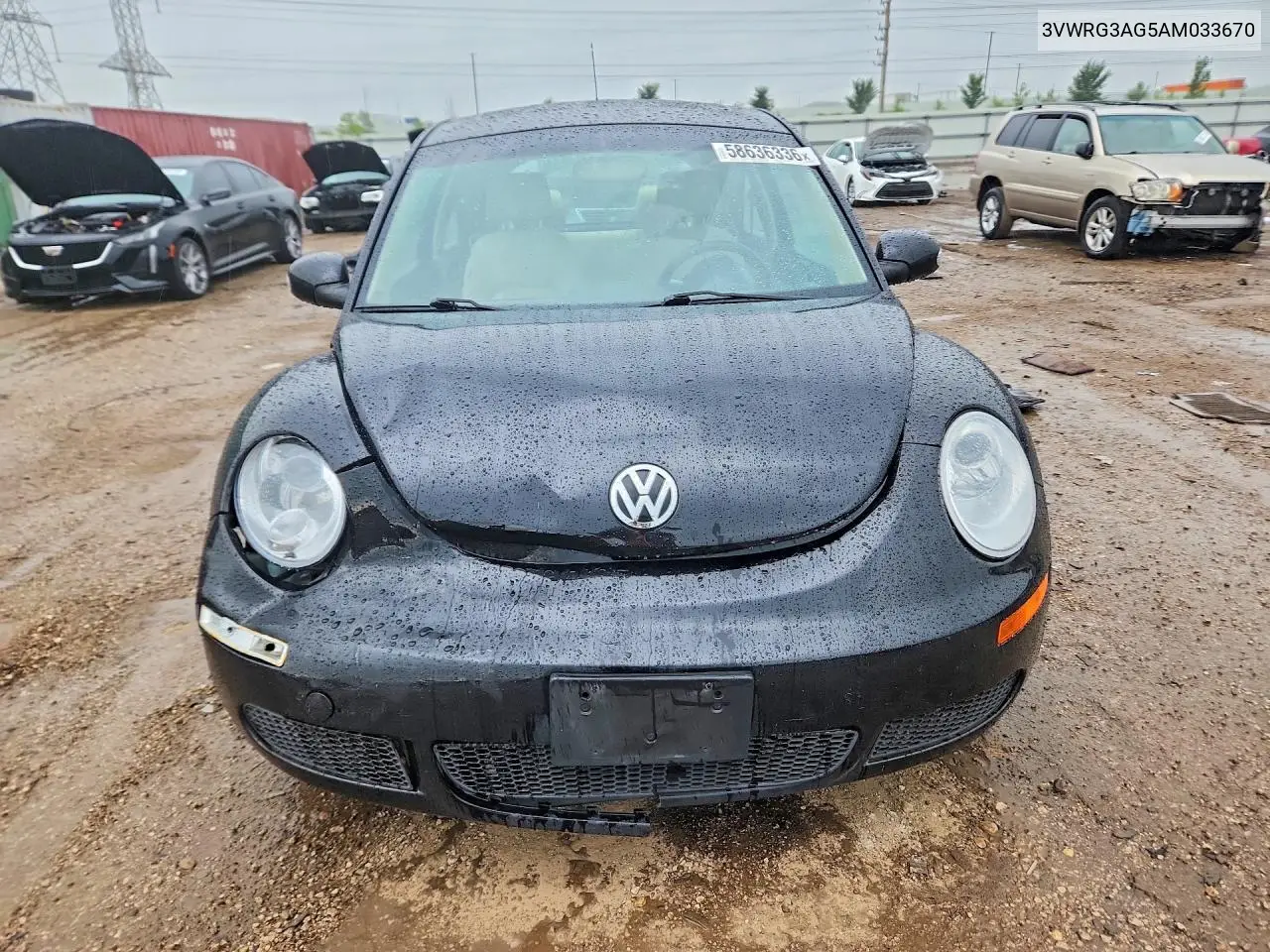 2010 Volkswagen New Beetle VIN: 3VWRG3AG5AM033670 Lot: 58636336