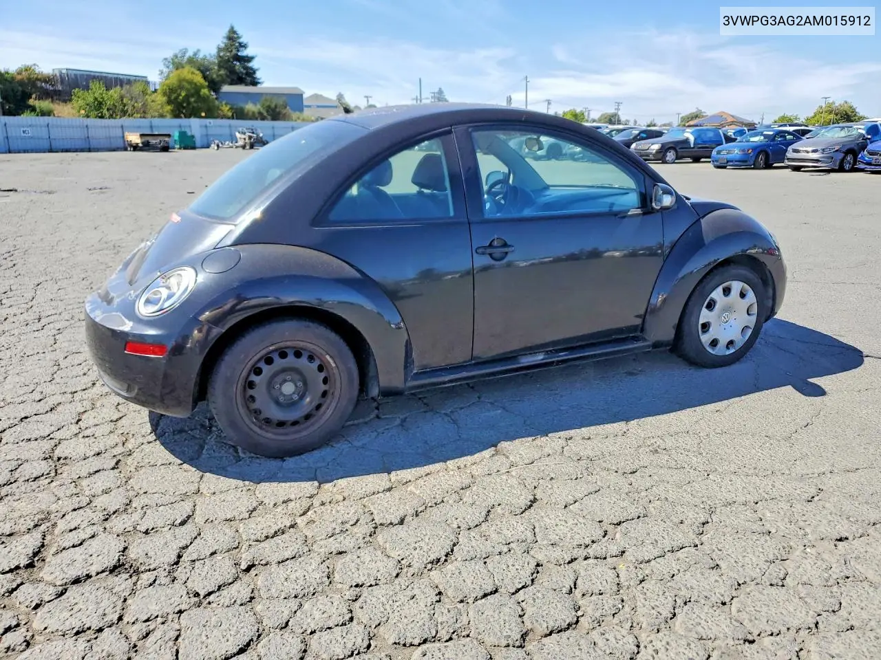2010 Volkswagen New Beetle VIN: 3VWPG3AG2AM015912 Lot: 58957296