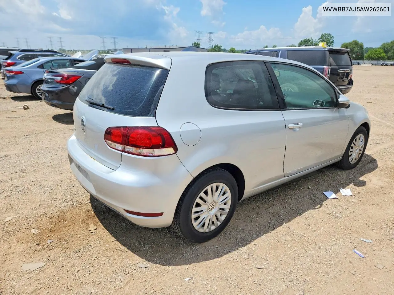 2010 Volkswagen Golf VIN: WVWBB7AJ5AW262601 Lot: 59339296