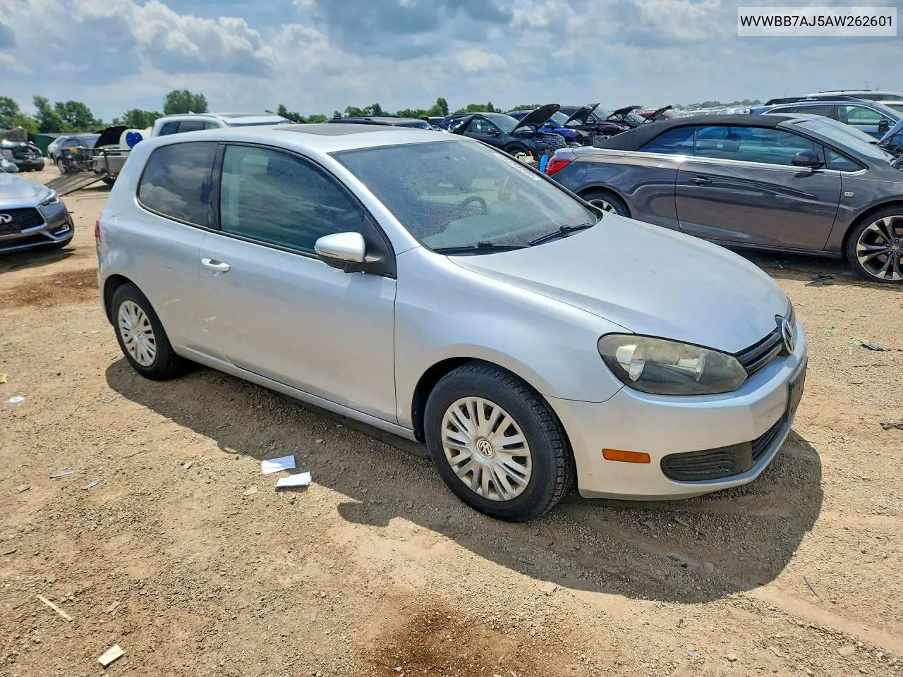 2010 Volkswagen Golf VIN: WVWBB7AJ5AW262601 Lot: 59339296