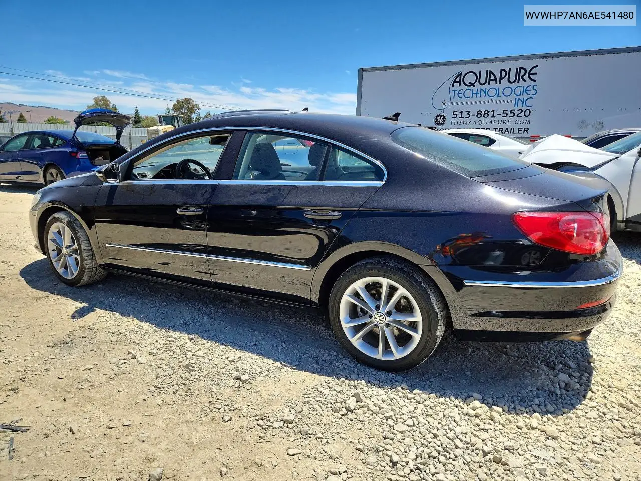 2010 Volkswagen Cc Luxury VIN: WVWHP7AN6AE541480 Lot: 59985706