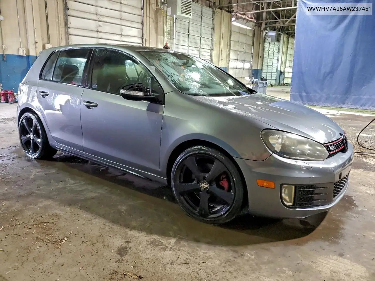 2010 Volkswagen Gti VIN: WVWHV7AJ6AW237451 Lot: 96034075