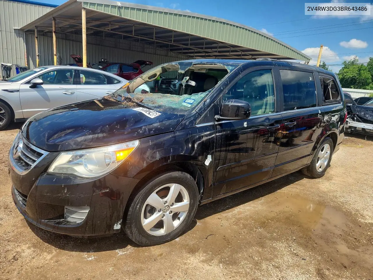 2011 Volkswagen Routan Se VIN: 2V4RW3DG3BR643486 Lot: 52817246