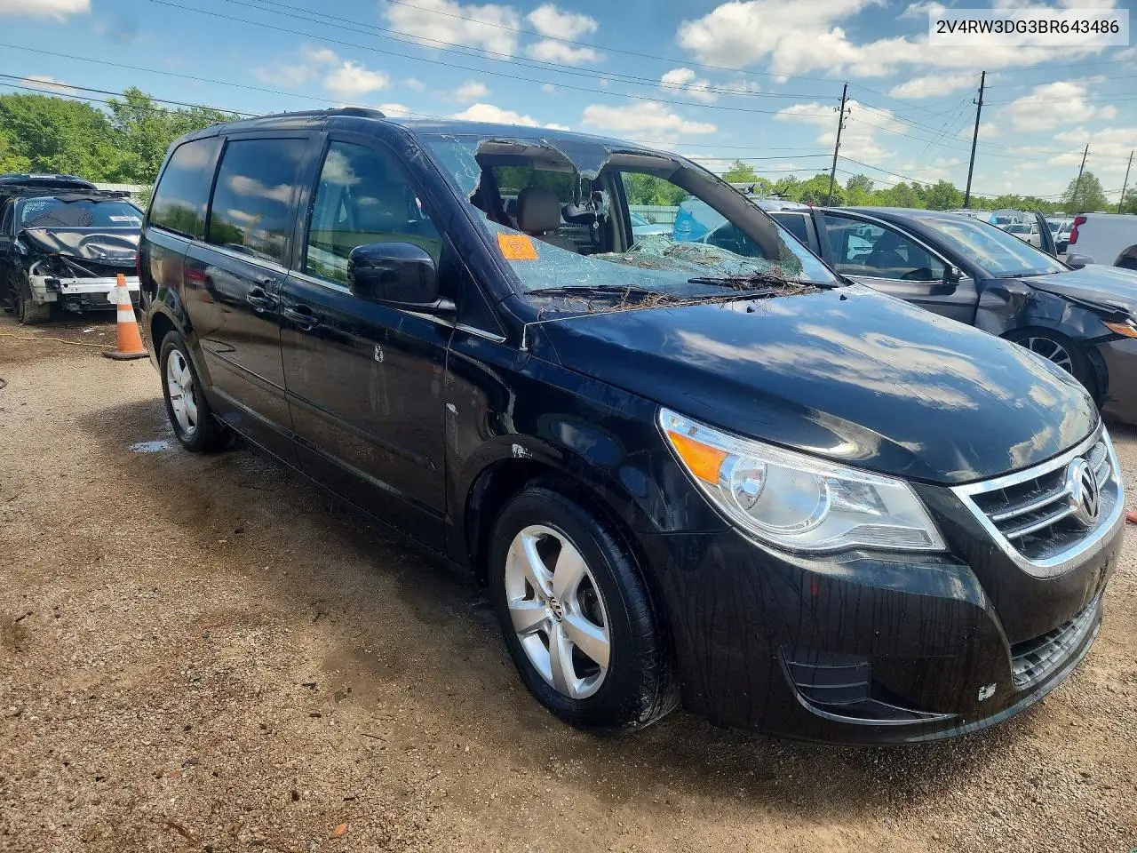 2011 Volkswagen Routan Se VIN: 2V4RW3DG3BR643486 Lot: 52817246