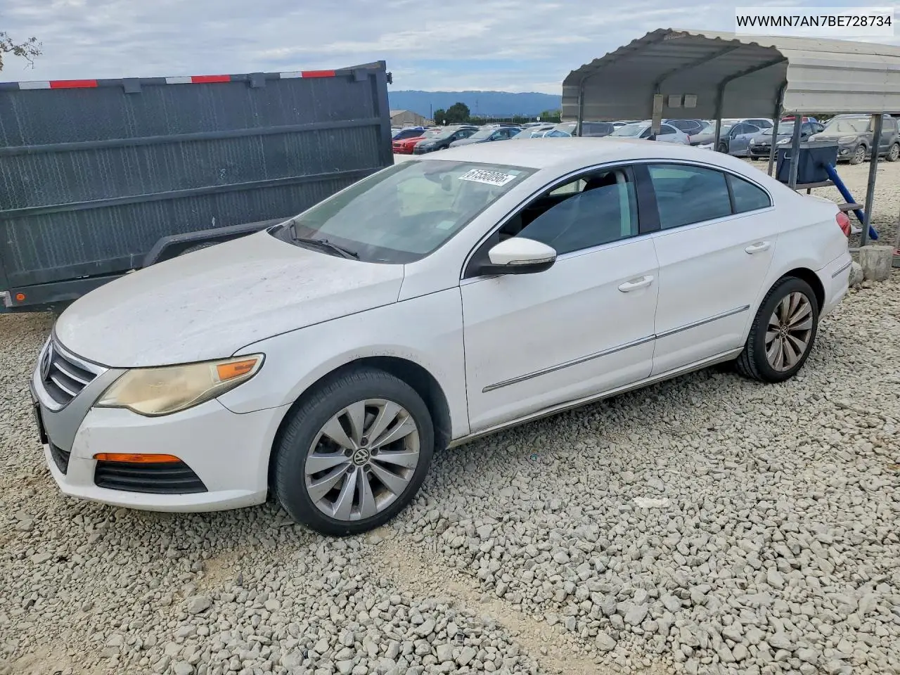 2011 Volkswagen Cc Sport VIN: WVWMN7AN7BE728734 Lot: 61550096