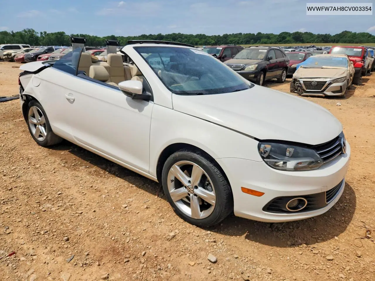 2012 Volkswagen Eos Lux VIN: WVWFW7AH8CV003354 Lot: 54017956