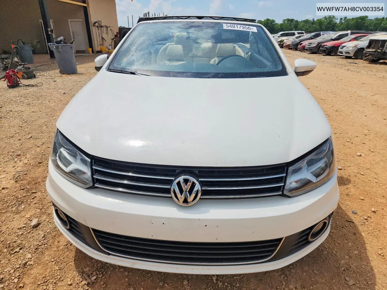 2012 Volkswagen Eos Lux VIN: WVWFW7AH8CV003354 Lot: 54017956