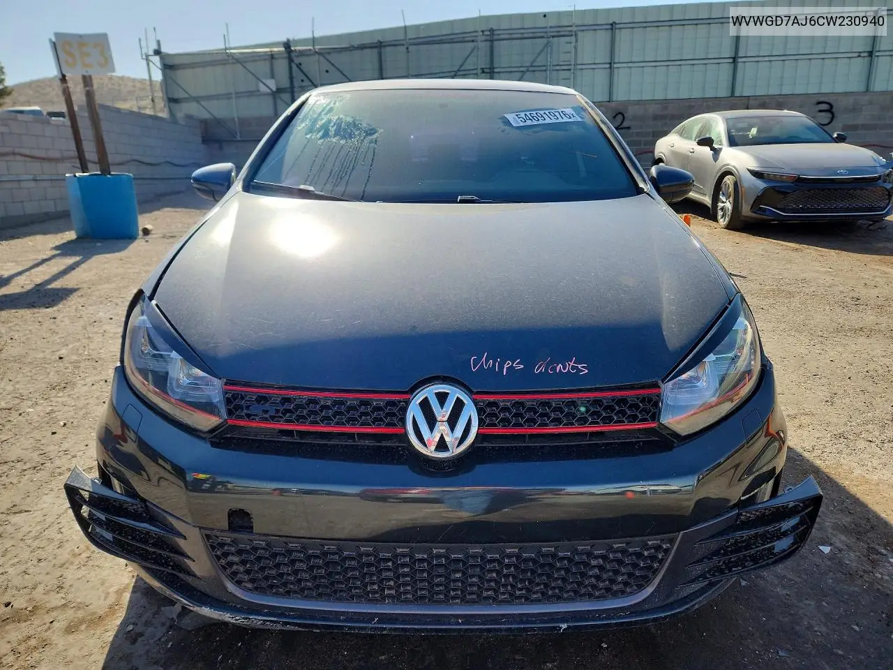 2012 Volkswagen Gti VIN: WVWGD7AJ6CW230940 Lot: 54691976