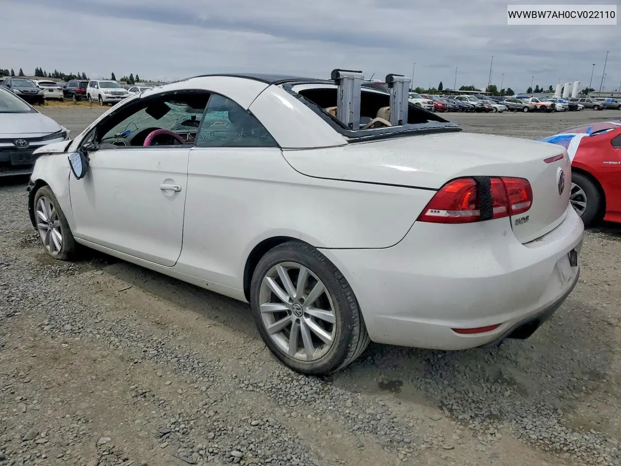 2012 Volkswagen Eos Komfort VIN: WVWBW7AH0CV022110 Lot: 54861066