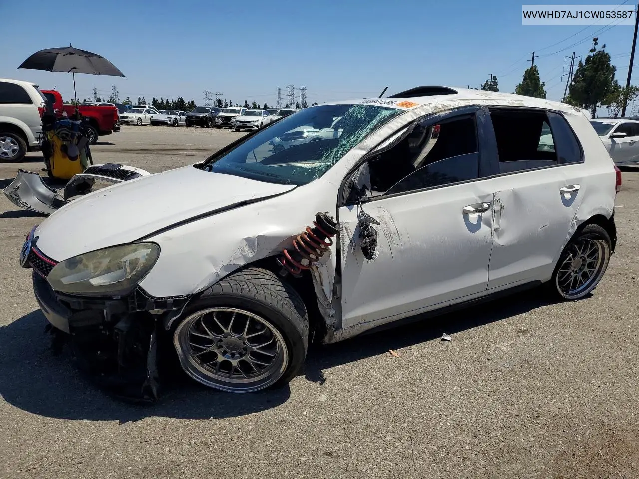 2012 Volkswagen Gti VIN: WVWHD7AJ1CW053587 Lot: 55641586