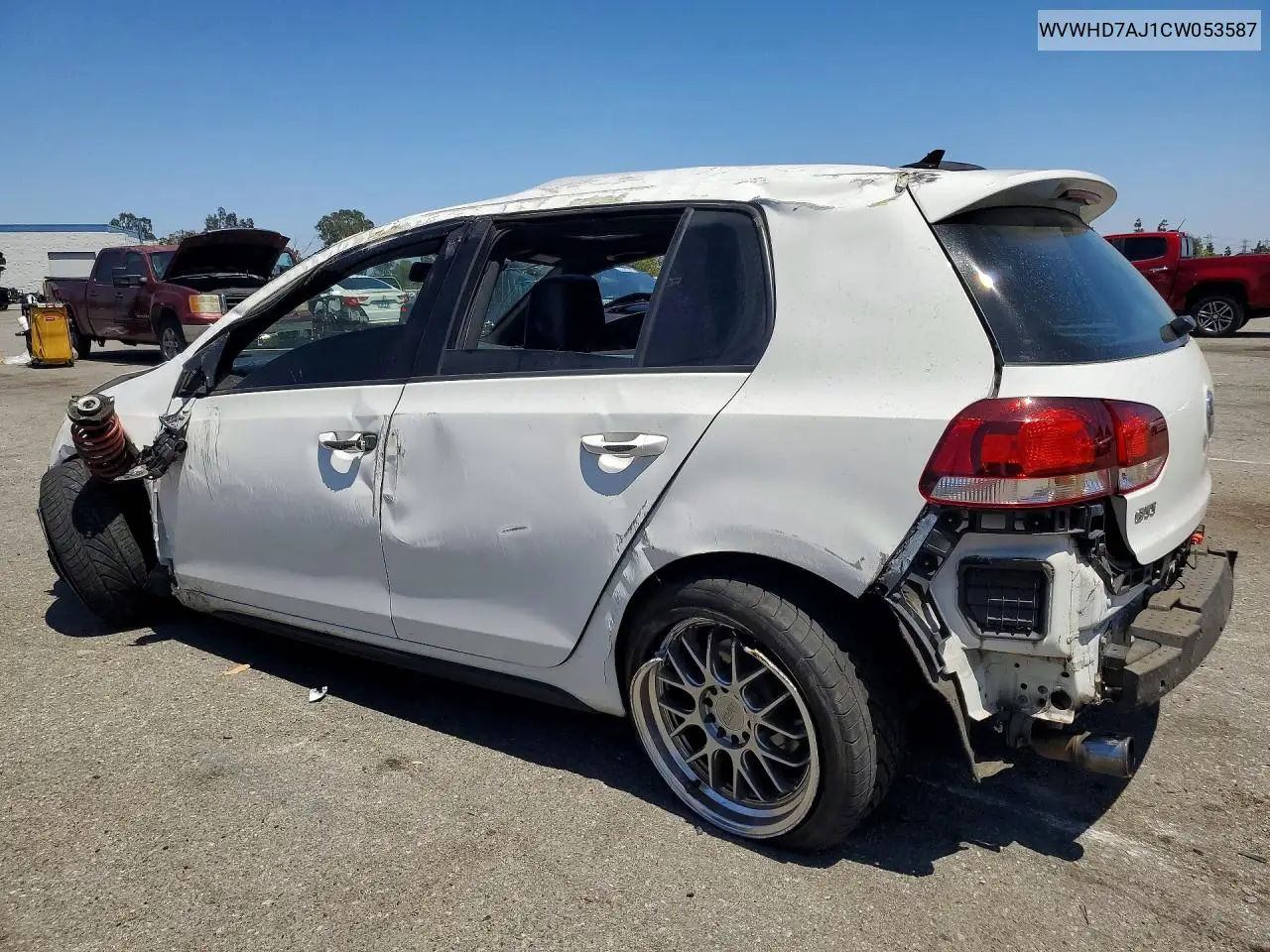 2012 Volkswagen Gti VIN: WVWHD7AJ1CW053587 Lot: 55641586