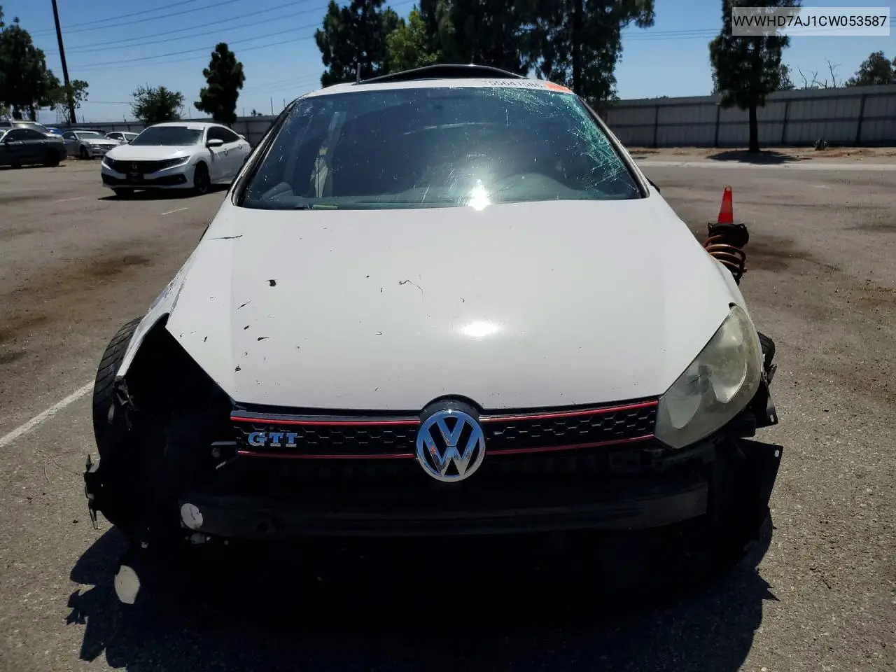 2012 Volkswagen Gti VIN: WVWHD7AJ1CW053587 Lot: 55641586