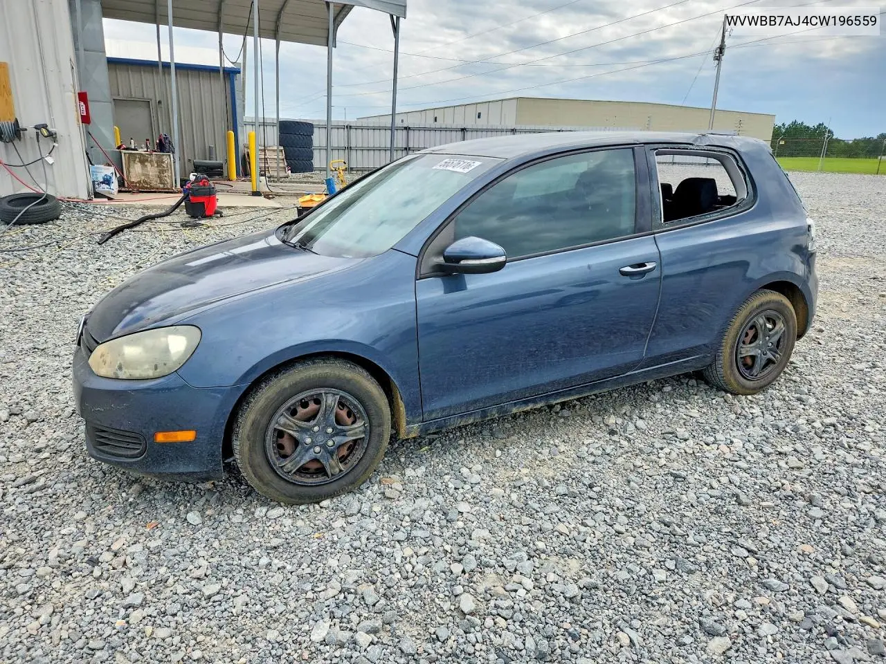 2012 Volkswagen Golf VIN: WVWBB7AJ4CW196559 Lot: 56576116
